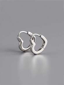 1 对儿童金色心形扣小巧时尚耳环，时尚流行的金色心形耳环，适合女孩日常和节日使用 - 彩色 - 查看 9