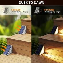 Solar Step Lights For Outside,10 Modes Lighting Solar Stair Lights Outdoor Waterproof IP67, Solar Deck Step Lights For Patio Deck Yard Porch Pathway Driveway Stair Garden Pool (12PACK) - Multicolor - View 4