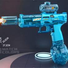 Uzi 闪光电子水枪玩具，适合男孩，高压远程喷雾器，适合户外泳池派对和夏季娱乐 - 彩色 - 查看 10