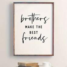 Brothers Make The Best Friends" - Perfect Gift For Brothers & Best Friends, Polyester, Unframed, Best Friend Gifts, Perfect For Room Decor,Back To School,School Supplies - Multicolor - View 3