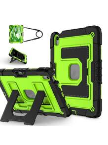 Military Industry Anti-Fall 1pc Large Stand Tablet Case Compatible With IPad Mini6 (2021) / Mini7 (2024), IPad 10.2 7th 8th 9th (2019/2020/2021), IPad 10th 10.9 (2022)/IPad(A16) 11" (2025), IPad Air4 10.9 (2020), IPad Air5 10.9 (2022), IPad Air 11" M2/M3 (2024/2025), With Pencil Slot