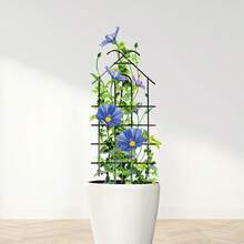 2/4 Packs Metal Garden Treills Durable Indoor Climbing Plants Trellis Sturdy Houseplant Support For Growing Flower Potted Plant Vines Fruits Home Outdoor - Black - View 4