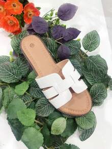 Elegant Hollow-Out Bohemian Mules - White - View 3