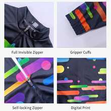 2025 New Women's Printed Raglan Sleeve Cycling Jersey - Orange - View 5