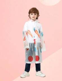Impermeable de alta calidad para niña material resistente diseño elegante protección lluvia facilita movimiento colores surtidos cómoda y ligera para actividades escolares - Rojo - Ver 2