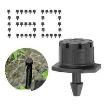 Aspersores de goteo de riego ajustables de 150 1/4 pulgadas, que se pueden usar ampliamente para el riego de invernaderos, invernaderos, árboles frutales, uvas, viveros y otros cultivos. - Negro - Ver 1