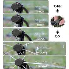 Aspersores de goteo de riego ajustables de 150 1/4 pulgadas, que se pueden usar ampliamente para el riego de invernaderos, invernaderos, árboles frutales, uvas, viveros y otros cultivos. - Negro - Ver 7