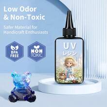 1 Set Upgraded Transparent Resin Kit, Low Odor UV Resin, UV Lamp, Silicone Mold, UV Epoxy Resin, UV Resin Starter Kit, Suitable For Jewelry, Crafts And Decorations - Multiple Specifications - View 4