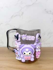 ( Sanrio) 2pcs Cute Cartoon KT Cat And Pudding Dog Toothbrush Holder Combination Set - PP Material, Suitable For Men And Women, Toothbrush Holder And Mouthwash Cup, Comes With Toothbrush And DIY Stickers Home Bathroom Decor Fall Decor Back To School