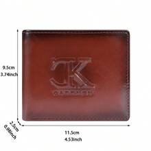 CarrKen 1pc Luxury Letter Embossed Bifold Men Short Wallet Business Minimalist Credit Card Holder Men Gift Box Wallet For Men Wallet Mini Wallet Purse Wallet Men Wallet Leather Small Wallet Wallet Cute Wallet