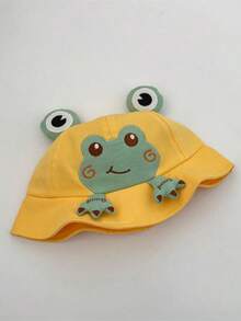 1pc Toddler Frog Printed Sun Hat, Cute & Versatile For Spring/Summer Wear - Multicolor - View 4