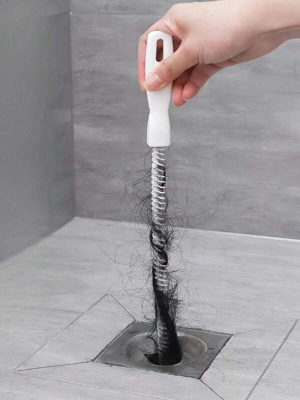 1/2/3/4/5Pcs Drain Cleaning Tool Set , Includes Flexible Drain Remover And Brush, Hair Clog Remover For Sink, Shower, And Bathtub, Effectively Captures Hair And Cleans Pipes For Kitchen And Bathroom Home Bathroom Decor Summer Back To School