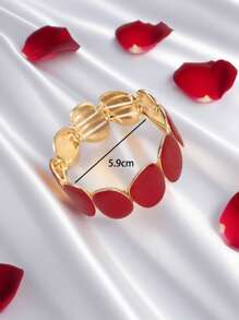 1 pièce Bracelet de design simple et élégant rouge, accessoire de bijouterie de haute qualité pour une utilisation quotidienne des femmes, cadeau