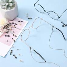 10pcs Eyeglass Chain Ends Adjustable Silicone Rubber Connectors DIY Sunglasses Holder Necklace Chain Rope Eyewear Accessories