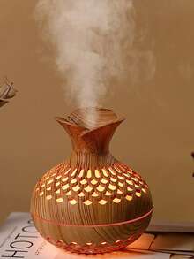 全新 300 毫升 USB 大容量花香加湿器，卧室/客厅空气清新剂，桌面装饰，木纹，适合节日礼物，日常家居使用香薰机