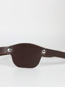 1 件 PU 皮革独眼眼罩海盗角色扮演派对中世纪文艺复兴维京集市 LARP 角色扮演道具 - 彩色 - 查看 7