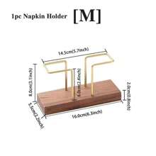 1pc/2pcs/4pcs Solid Wood Creative Vertical Tissue Holder, Napkin Holder For Kitchen Dining Table,Cafe Hotel Restaurant Desktop Napkin Holder, Simple Table Tissue Holder With Wood Base For Paper Napkins, Modern Dispenser For Home Decor