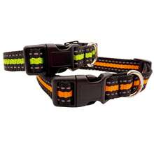 New Luminous & Reflective Nylon Dog Collar, Suitable For Medium-Large Pets, Reflective Strips For Nighttime, High Density Stitching, Sturdy (Actual Product Appearance May Vary Slightly Due To Different Lighting Angles In Photos) - Multicolor - View 10