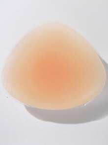 ANGDIE 1pc Silicone Flesh Colored Triangle Breast Prosthesis, Heat-Resistant Suitable For Swimming & Spa, Artificial Silicone Breast Form, Unisex Post Mastectomy Silicone Breast Pad, Single Pack - Clear - View 2