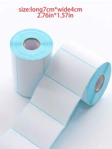 50/100/200/400pcs Solid Color Label Stickers Easy-To-Use & Multi-Purpose Self-Adhesive Tags, Suitable For Office And School Back To School - White - View 3