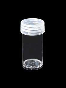 2pcs Transparent Round Storage Containers, DIY Clear Acrylic Plastic 5cm Round Jars - Multicolor - View 8