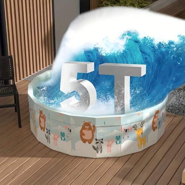 Large Inflatable Swimming Pool, Perfect For Family Water Play, Swimming, Cooling Off, Side Wall Style, Suitable For Yard Pool Parties, PVC Material With Drain, Summer Gift