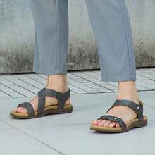 Women's Orthopedic Walking Sandals With Arch Support - Adjustable Comfortable Sport & Outdoor Orthotic Sandals - Grey - View 2