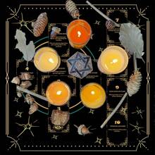1pc Celtic Cross Star Tarot Cloth, Altar Cloth, Pagan Clock Mat, Spiritual Occult Divination Tarot Table Cover