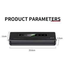 NetHong Vacuum Sealer, 6-In-1 Multi-Functional Food Vacuum Sealer, Built-In Cutter And Visible LED Digital Countdown Display For Dry And Moist Food Fresh Preservation With 30Pcs Vaccum Sealer Bags,Black - Black - View 9