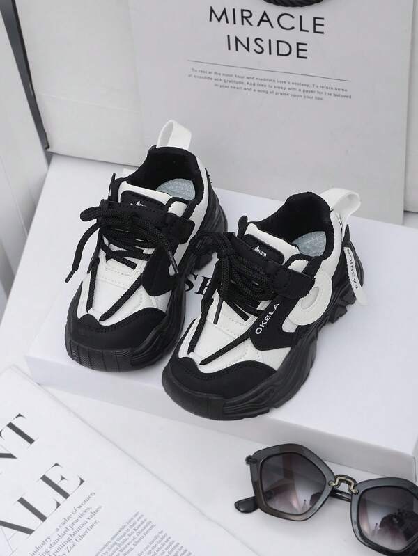 Fashionable & Comfortable Non-Slip Wear-Resistant Sports Shoes, Casual Soft Bottom Chunky Sneakers, Boys Running Shoes, Student Shoes, Lightweight Breathable Mesh Kids Shoes, Suitable For Daily Wear