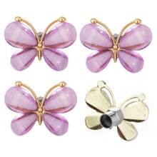 4pcs Resin Butterfly Valve Caps, Fashion Butterfly Valve Stem Caps, New Style Car Tire Valve Caps