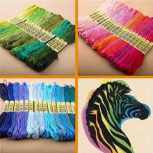 50 rolos de linha de bordado de alta qualidade, com uma rica combinação de cores, adequada para ponto cruz, artesanato "faça você mesmo" e projetos de costura, material escolar, volta às aulas