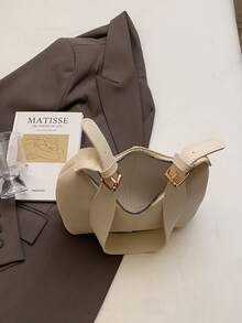 Women Solid Color PU Leather Crossbody Bag, Fashionable & Versatile - White - View 9