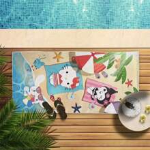 Sanrio Sanrio Characters Beach Towel, Microfiber Digital Printed Cartoon Absorbent Quick Dry Large Bath Towel For Men & Women
