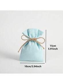 10pcs Canvas Drawstring Pouch Bags, Gift Packaging Pouches, Wedding Favors Bags, Jewelry/Cosmetics/Electronics Organizer Bags, Multi-Color & Size Options - Multicolor - View 12
