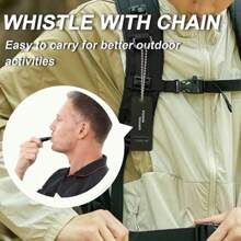 3-In-1 Emergency Survival Whistle With Compass & Thermometer - Perfect For Camping, Hiking, Outdoor Adventure, Referee And Cheerleaders