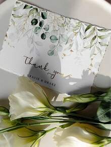 2/4/6PCS Custom Thank You Card,Personalized Text Greeting Card,Heartfelt Small Gift, Customizable Card,Romantic Wishes Design,Perfect Gift For Holidays,Graduation Gifts, Wedding Favors,Business Appreciation, Luxurious And Practical,For Parents, Mentors,Best Friends,Clients,Colleagues, Couples,Suitable For Birthdays,Easter, Thanksgiving,Father's Day, Mother's Day,Christmas,New Year,Back To School,School Supplies - Multicolor - View 2