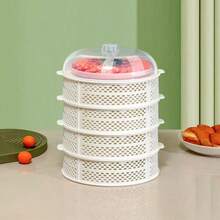 New Hollow Vegetable Cover, Multilayer Food Strainer Basket, Rice/Food Cover, Tabletop Cover, Dust Cover, Anti-Fly Leftover Food Storage Container - Multicolor - View 22