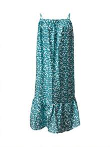 Abito corto estivo casual e alla moda da donna in stile boho con spalline