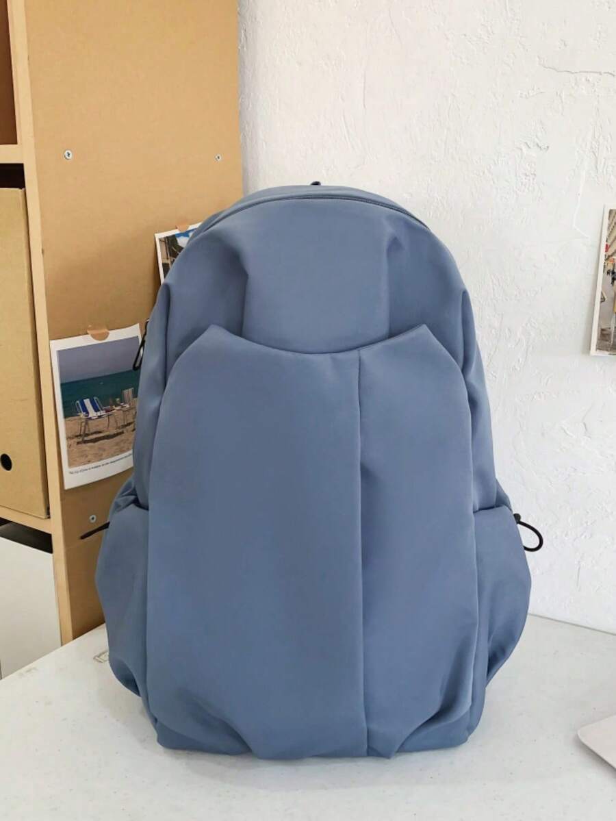 Men's Functional Backpack, Large Capacity Laptop Bag, Student Rucksack - Blue - View 1