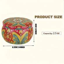 10 Peças Conjunto de Jarros de Vela Redondos Florais Boêmios com Capacidade de 70g para Artesanato de Velas DIY, Armazenamento de Artes e Artesanato, Ótimo para Iniciantes e Hobby, Perfeito para Presentes de Natal, Halloween, Páscoa, Ação de Graças e Dia dos Namorados!