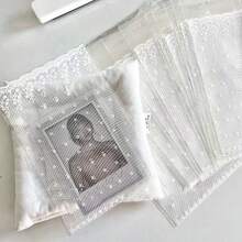 100 个透明圆形波点图案礼品包装袋，平口包装袋，小礼品包装袋 DIY 礼品袋，用于节日、生日、婚礼、派对礼品包装袋。、小礼盒、礼品包装、礼品包装、礼品袋、伴娘礼物、礼品袋、情人节、情人节、情人节、情人节礼品袋、我的第一个情人节、情人节物品、情人节装饰品 - 無色 - 查看 1