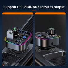 5,3 cm kabelloser FM-Transmitter für Auto - Typ C PD30W QC3.0 Adapter - Freisprechsystem, unterstützt TF-Karte und USB-Stick