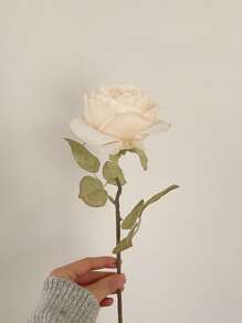 1/3pcs 19.7inch Long Stem Rose Artificial Flower, Burnt Rose, For DIY Flower Wall, Scene Layout, Living Room And Bedroom Vase Floral Art, Wedding, Party, Garden Decoration, Table Centerpiece, Home Decor,Room Decor,Bedroom Decor,Mother's Day Gifts, Birthday, Graduation Decoration, Back To School Season