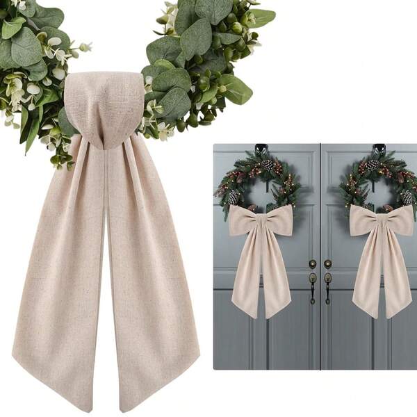 1 peça/2 peças de faixa de guirlanda boho para porta da frente -- faixa rústica de juta para guirlanda na parede da janela da casa de fazenda, faixa de guirlanda lisa em branco para bordado faça você mesmo, monograma, quintal, varanda, decoração de casa