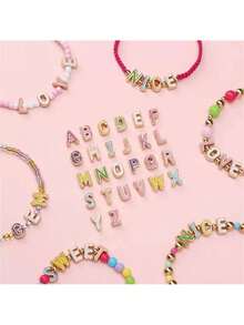 1pc Personalized Name, Letter, Text Customized Men/Women Bracelet, Name Rhinestone Bracelet, Sparkling Customized Alphabet Bracelet, Rhinestone Letter Name Bracelet, Leather Cuff, Initial Roleplay Bracelet, Gift For Her, Christmas Gift Personalized Name Bracelet | Charm Bracelet | Customized Bracelet | Handmade Jewelry, Valentine's Day, Christmas, Mother's Day Gift - Multicolor - View 2