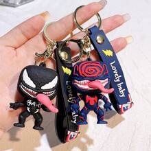 Disney 6 Stil Marvel Charakter Schlüsselanhänger, beeindruckender Film Böser-Villain Silikon Anhänger, Auto Schlüsselanhänger Zubehör, perfektes kleines Geschenk für Freunde