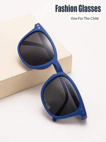 1 Pair Unisex Kids Rectangular PC Glasses, Fashion, Suitable For Daily, Vacation, Party Use - A - View 1