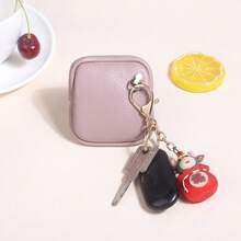Fashion PU Button-Open Multifunctional Mini Coin Purse For Women Wallet Mini Wallet Purse Wallet Coin Wallet Wallet - Pink - View 7