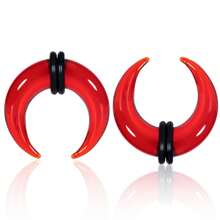 1 pieza/2 piezas Kits de estiramiento de vidrio acogedor 14G-2G Pinzas taper con anillos en O Retenedores de septo de búfalo Perforación corporal hipoalergénica
